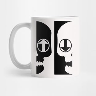 Yin Yang Skulls on White Mug